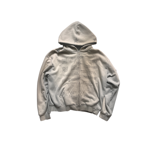 Greek Flag Zip-Up (1/1 SAMPLE)